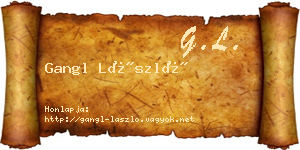 Gangl László névjegykártya