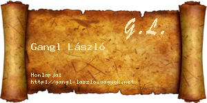 Gangl László névjegykártya