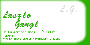 laszlo gangl business card